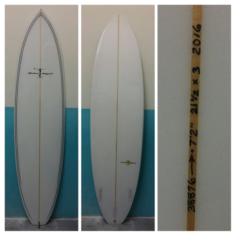 7'2 Robert August Fun board model clear with pin lines